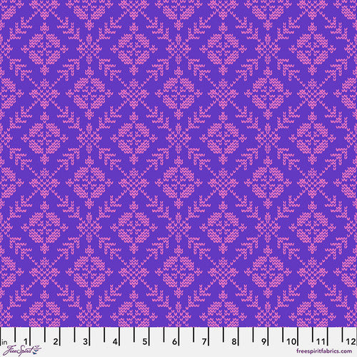 FreeSpirit - Good Gracious - Fair Isle Small - Blueberry - PWAH226.Blueberry - Sold by the Half Yard