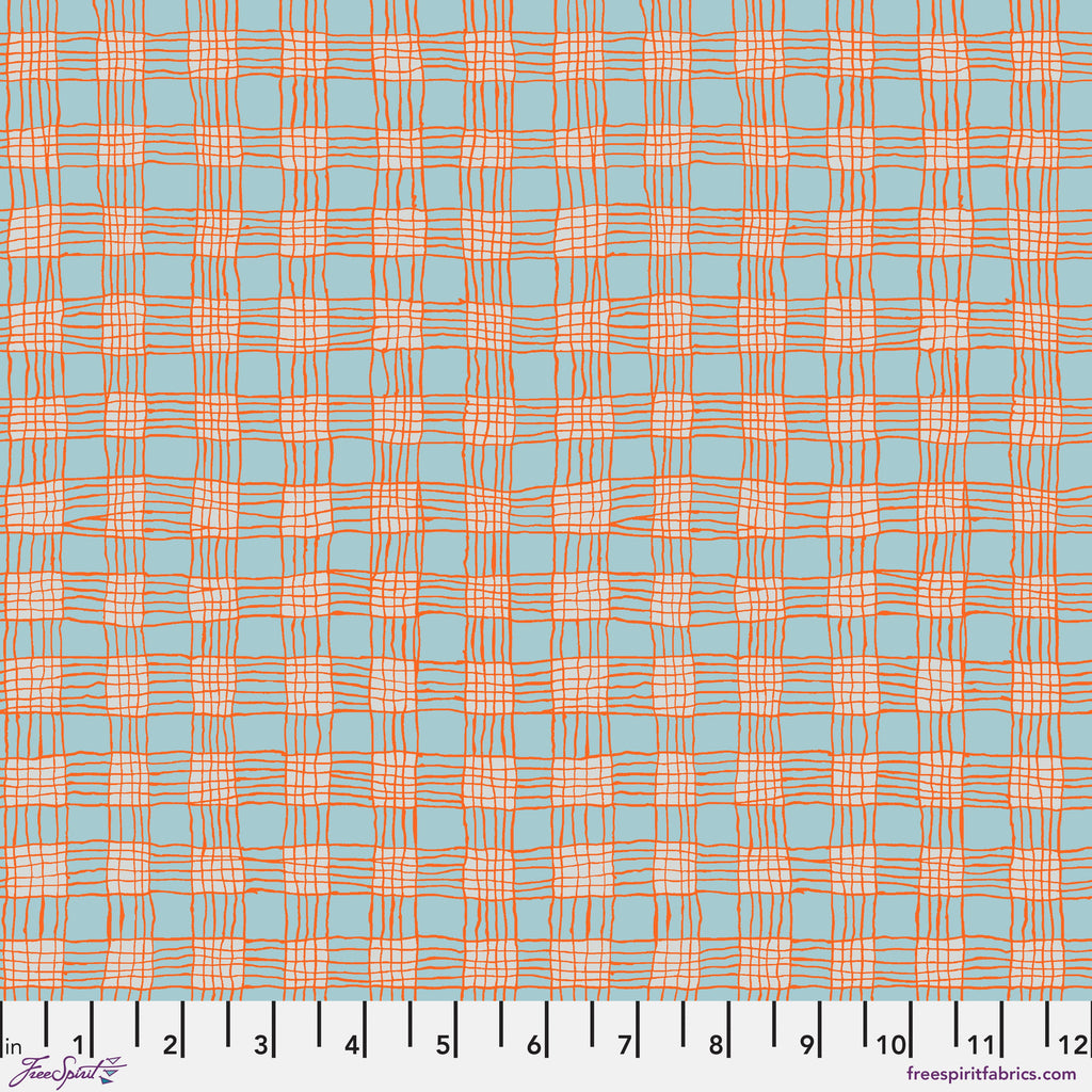 FreeSpirit Fabrics: Kaffe Fassett Collective August 2023 - Grey Gingham Yardage SKU# PWBM089-GREY (A92240)