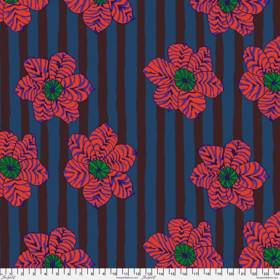FreeSpirit Fabrics: Kaffe Fassett Collective August 2023 - Zebra Lily Dark Yardage SKU# PWBM091-DARK (A92224)