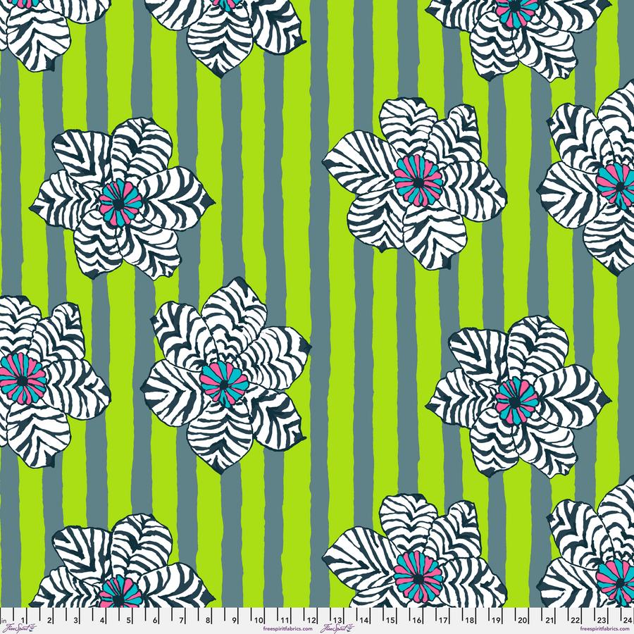 FreeSpirit Fabrics: Kaffe Fassett Collective August 2023 - Zebra Lily Green Yardage SKU# PWBM091-GREEN (A92208)