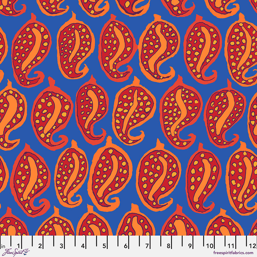 FreeSpirit Fabrics - Brandon Mably for the Kaffe Fassett Collective - Pasha Paisley-Blue || August 2024-PWBM096.BLUE