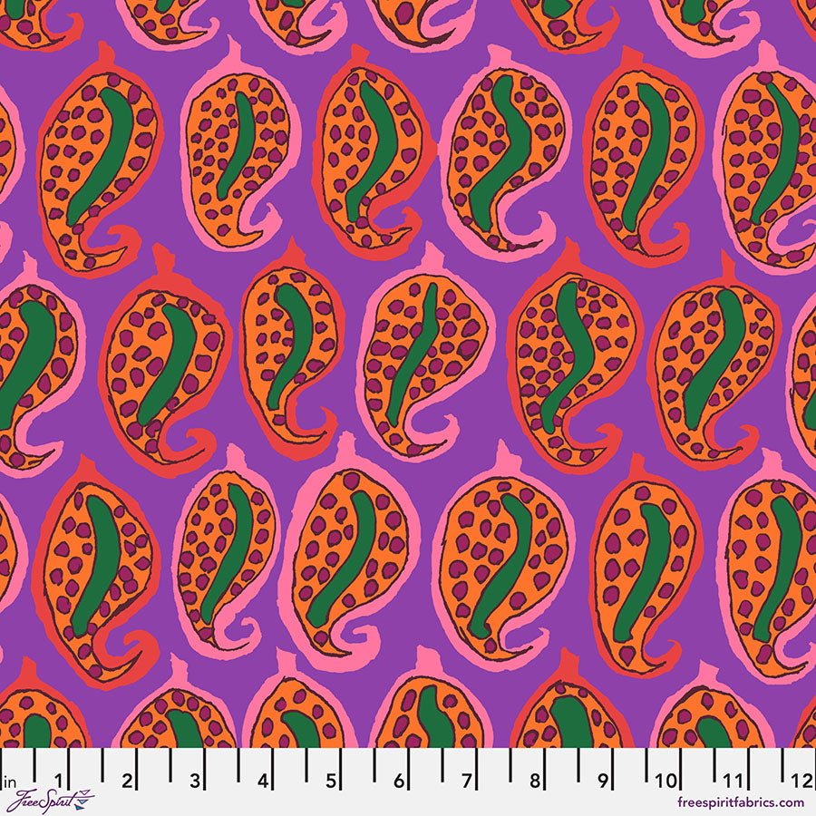 FreeSpirit Fabrics - Brandon Mably for the Kaffe Fassett Collective - Pasha Paisley-Purple || August 2024-PWBM096.PURPLE