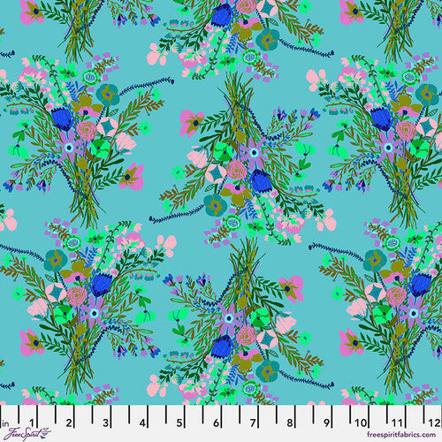 Free Spirit Fabrics: Harmony - Bundles of Joy Robin's Egg