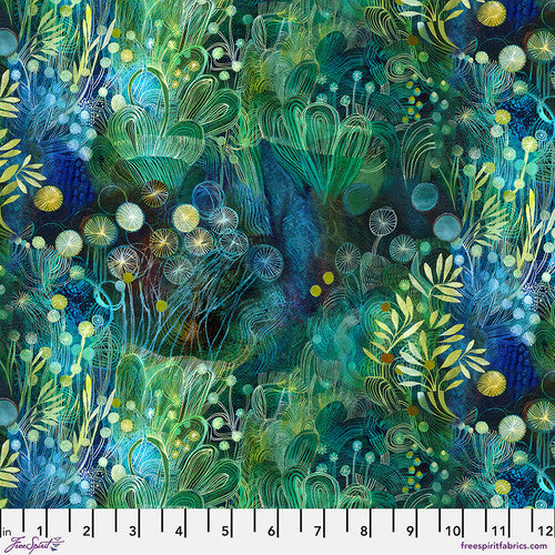 FreeSpirit - L'Heure Bleue - Reve - Moss Green - PWES031.MOSSGREEN - Sold by the Half Yard