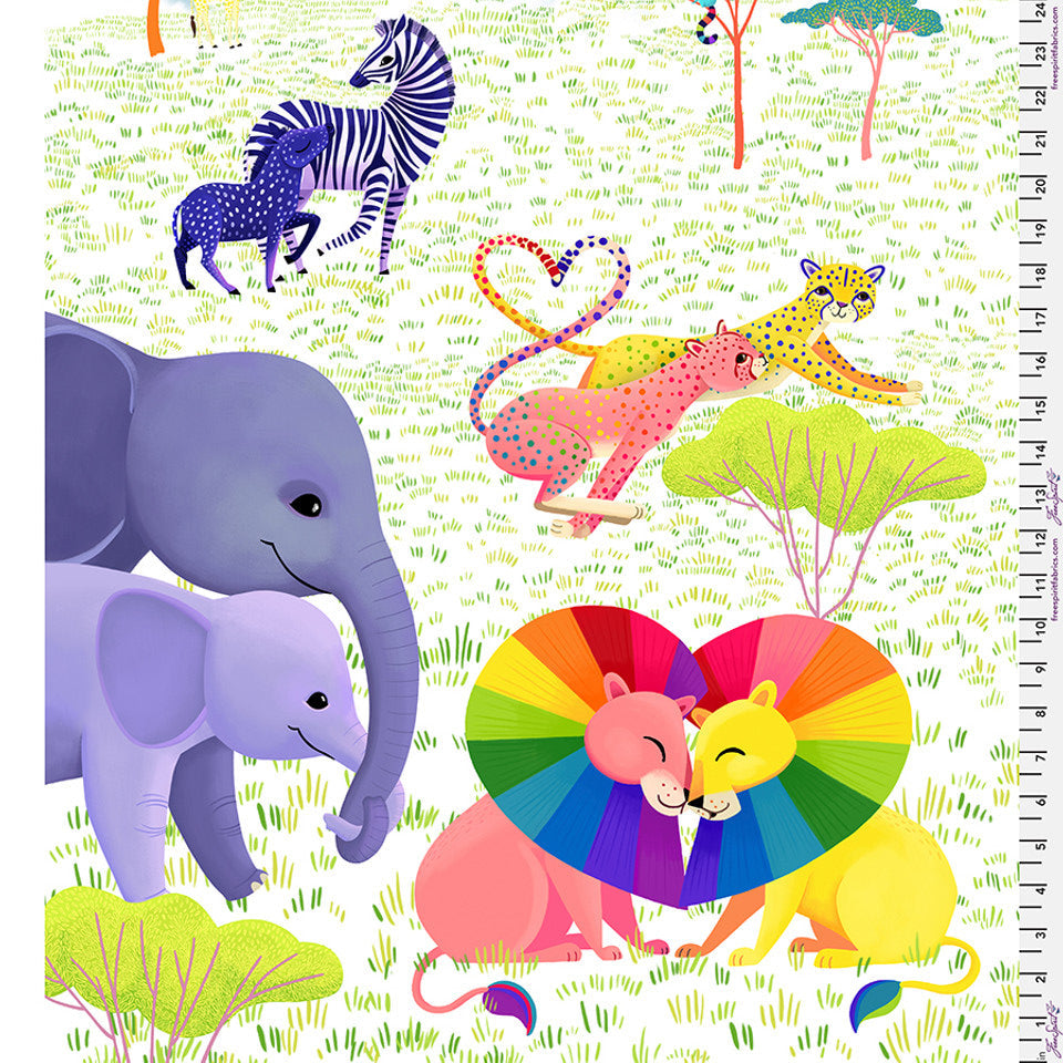 FreeSpirit Fabrics - Love in the Wild - Love in the Wild - Panel - PWKT046.XPANEL - Sold per Panel