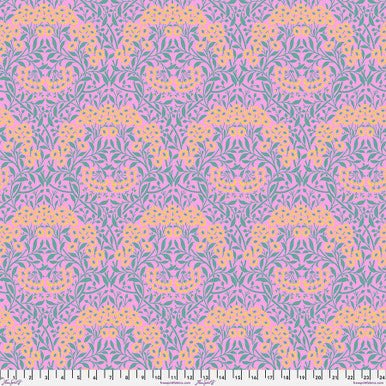 FreeSpirit - Kaffe x Morris & Co. - Michaelmas Daisy - Pink - PWKW007.Pink - Sold by the Half Yard