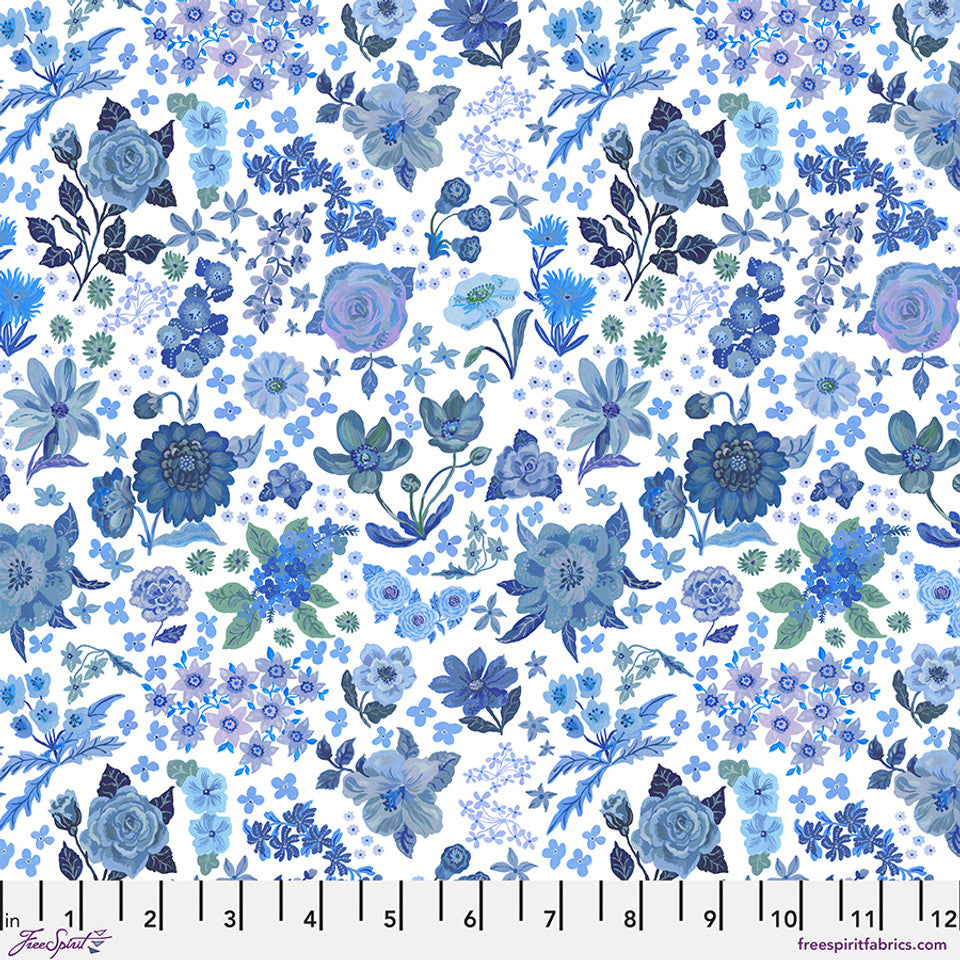FreeSpirit Fabrics - Pastoral Symphony - Blue Dreams - Blue - PWNL048.BLUE - Sold by the Half Yard