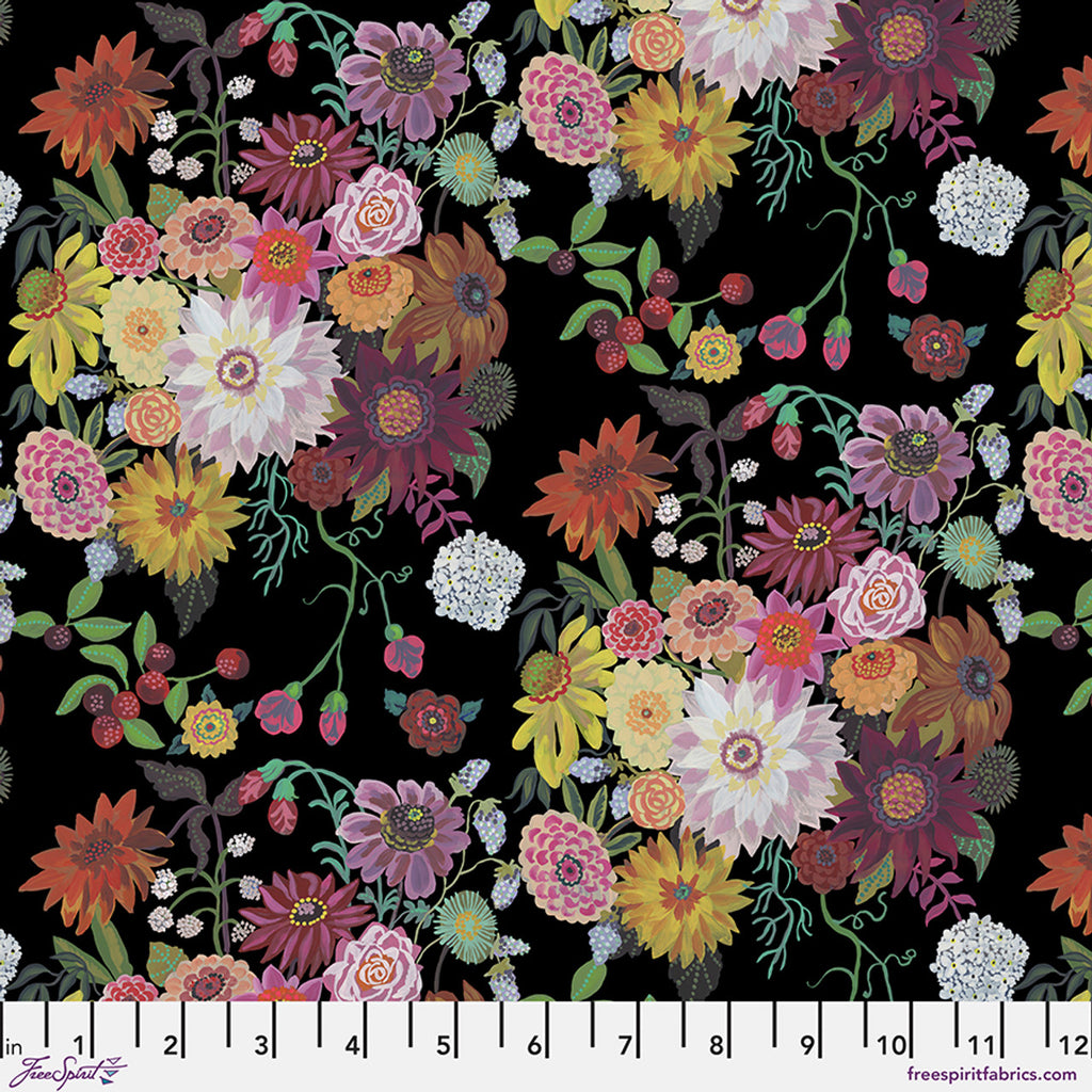 FreeSpirit Fabrics - Pastoral Symphony - The Night Bouquet - Nocturne - PWNL049.NOCTURNE - Sold by the Half Yard