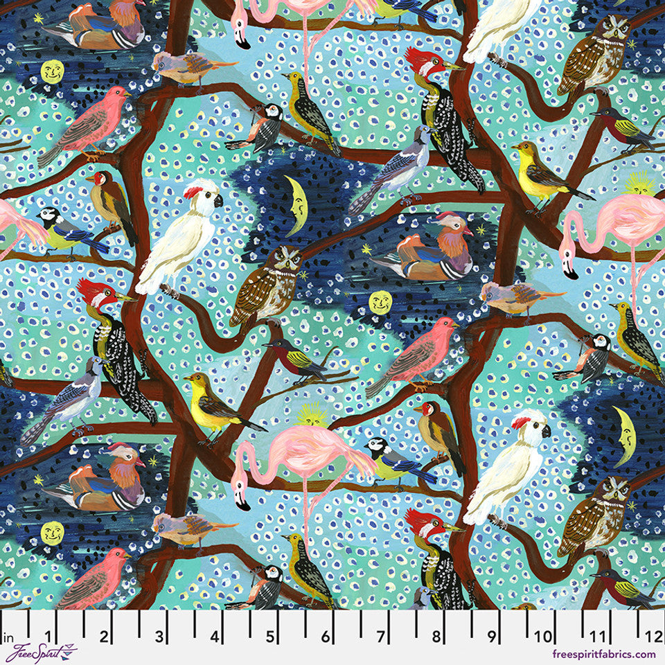 FreeSpirit Fabrics - Pastoral Symphony - The Birds Tree - Aurore - PWNL057.AURORE - Sold by the Half Yard