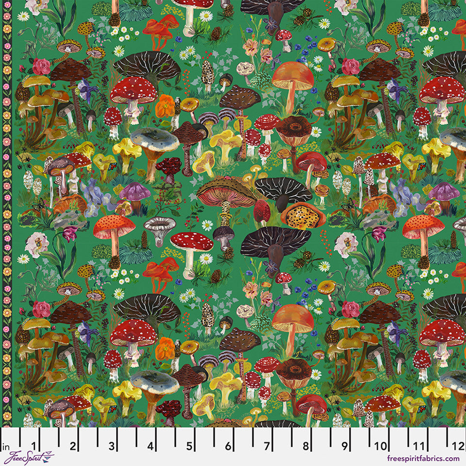 FreeSpirit Fabrics - Pastoral Symphony - Magic Mushrooms - Mousse - PWNL059.MOUSSE - Sold by the Half Yard