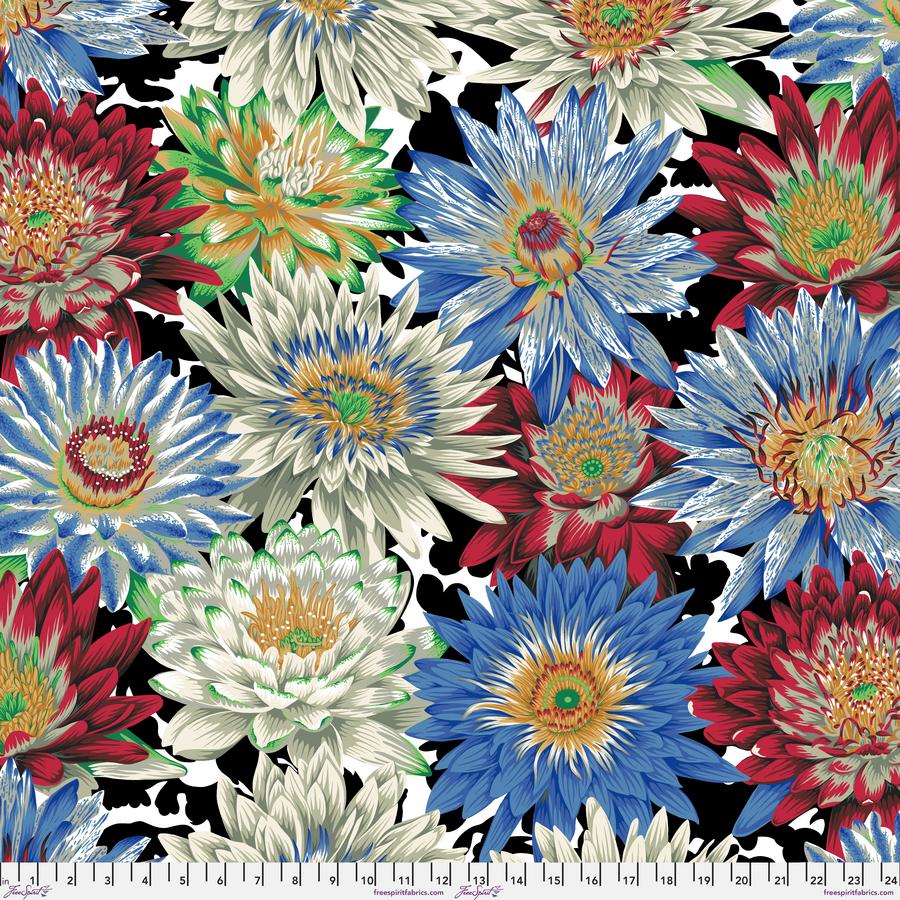 FreeSpirit Fabrics: Kaffe Fassett Collective August 2023 - Tropical Water Lillies Contrast Yardage SKU# PWPJ119-CONTRAST (A92220)