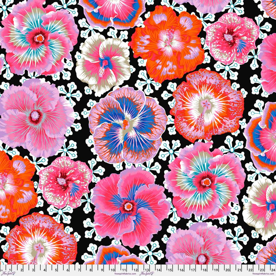 FreeSpirit Fabrics: Kaffe Fassett Collective August 2023 - Floating Hibiscus Contrast Yardage SKU# PWPJ122-CONTRAST (A92253)