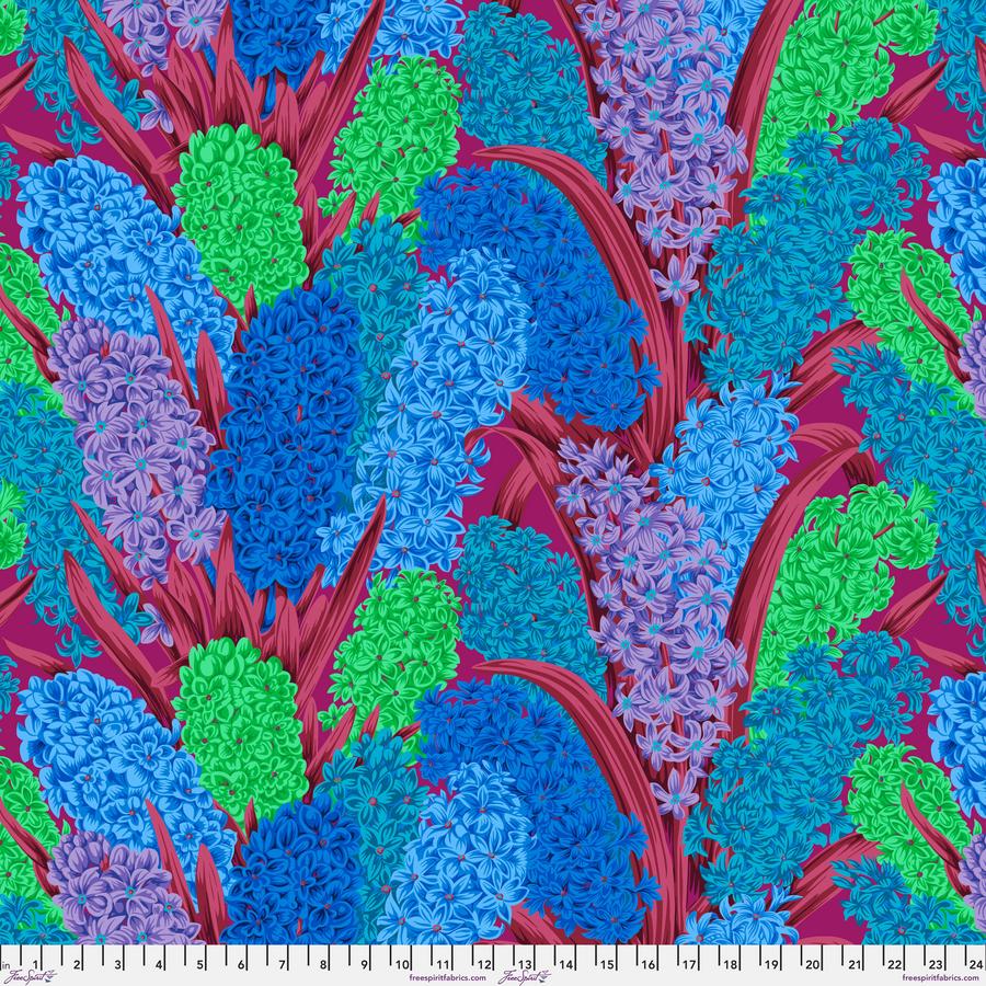 FreeSpirit Fabrics: Kaffe Fassett Collective August 2023 - Hyacinthus Blue Yardage SKU# PWPJ123-BLUE (A92227)