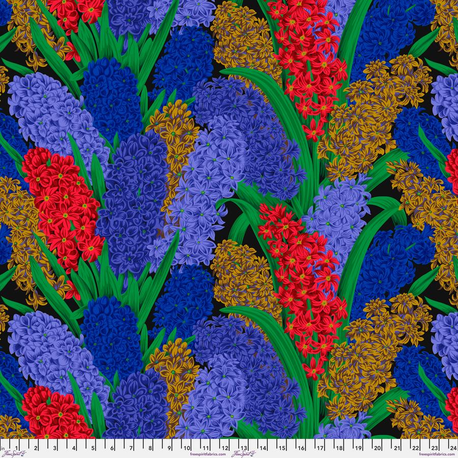 FreeSpirit Fabrics: Kaffe Fassett Collective August 2023 - Dark Hyacinthus Yardage SKU# PWPJ123-DARK (A92229)