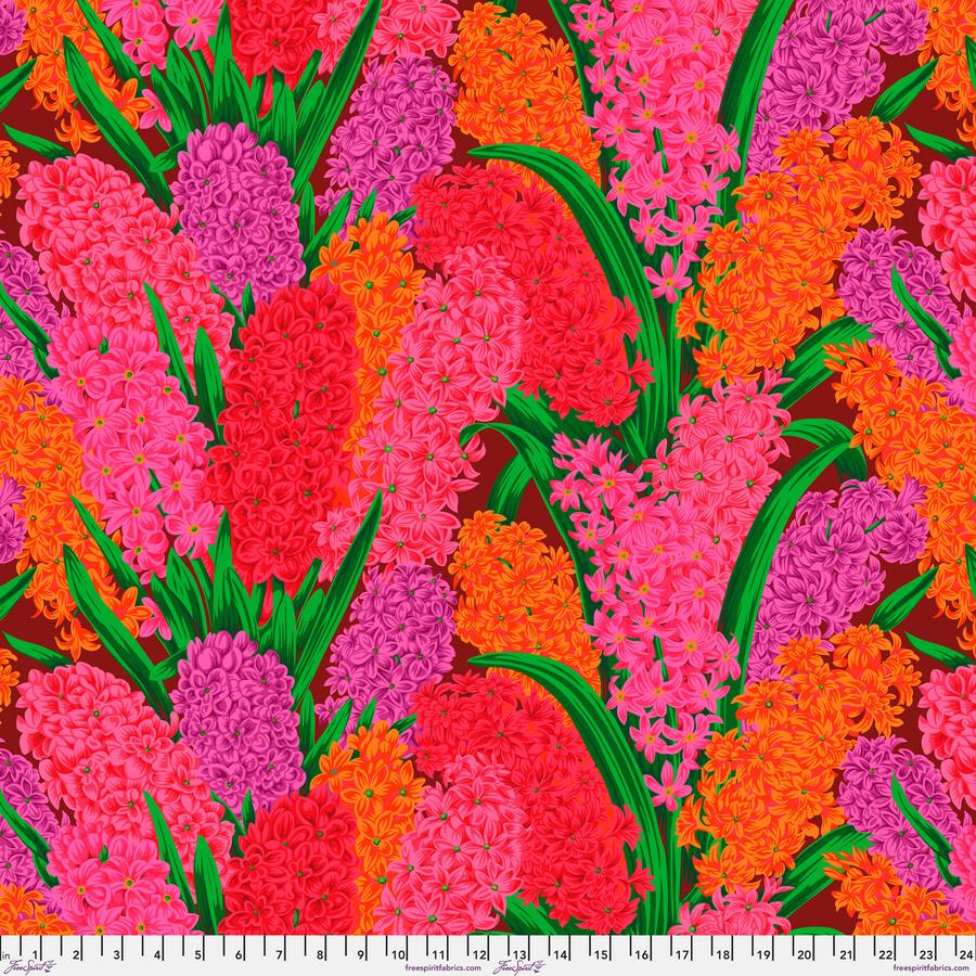 FreeSpirit Fabrics: Kaffe Fassett Collective August 2023 - Red Hyacinthus Yardage SKU# PWPJ123-RED (A92207)