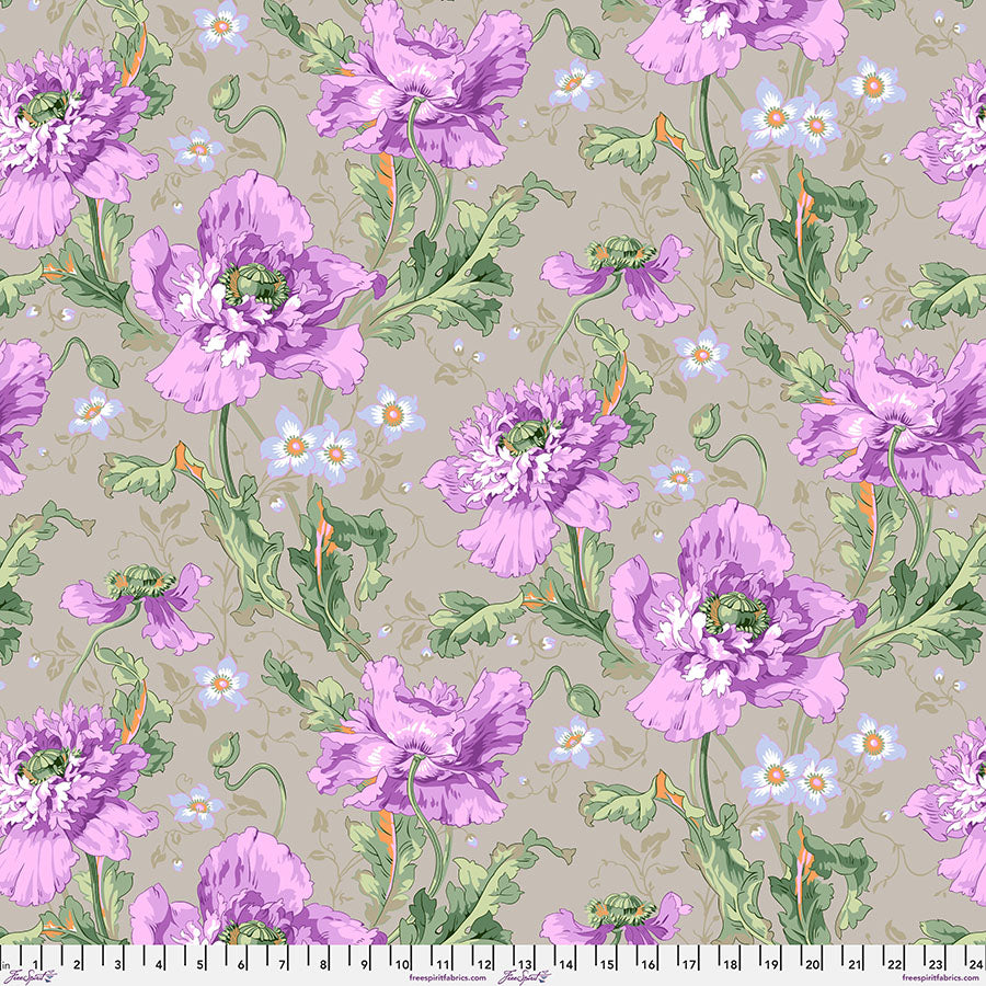 FreeSpirit Fabrics - Philip Jacobs for the Kaffe Fassett Collective - Papaver-Grey || August 2024-PWPJ127.GREY