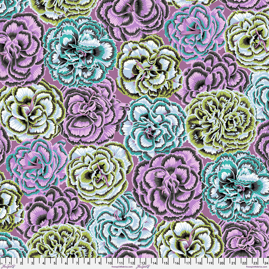 FreeSpirit - Kaffe Fassett Collective August 2025 - Picotee Carnations - Contrast - PWPJ133.Contrast - Sold by the Half Yard - Sold Out