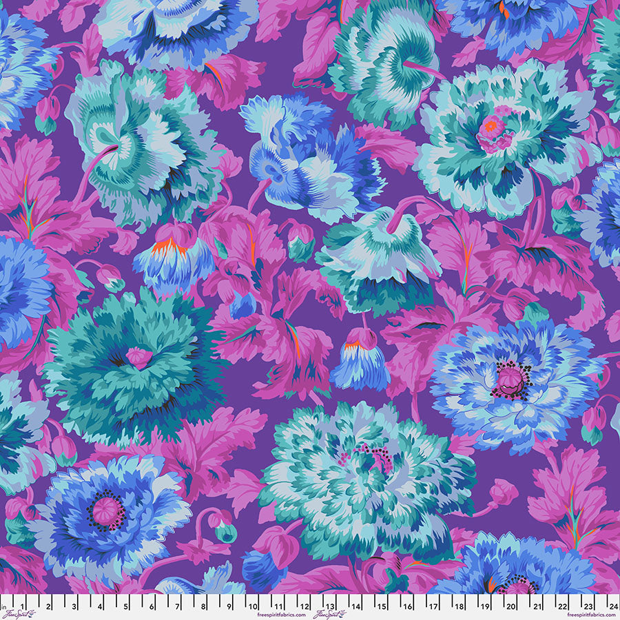 FreeSpirit - Kaffe Fassett Collective August 2025 - Rosemary - Blue - PWPJ134.Blue - Sold by the Half Yard