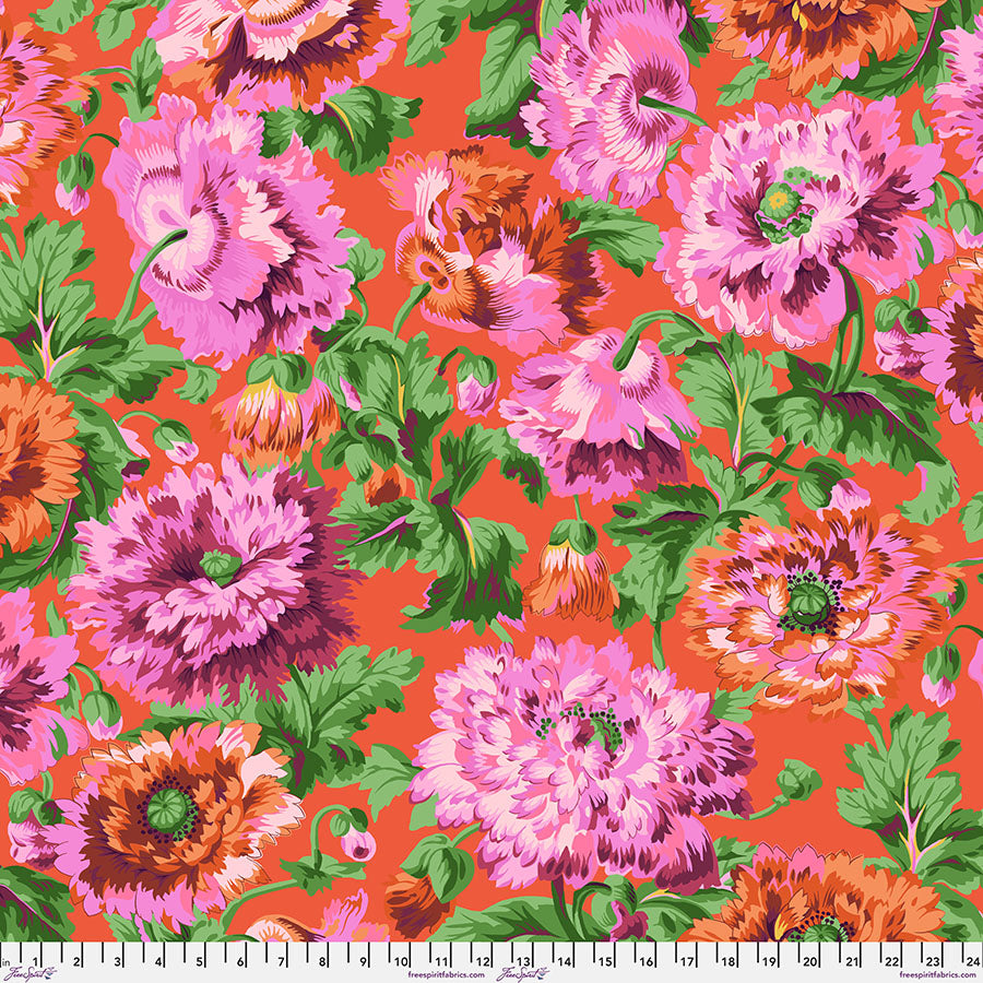 FreeSpirit - Kaffe Fassett Collective August 2025 - Rosemary - Red - PWPJ134.Red - Sold by the Half Yard