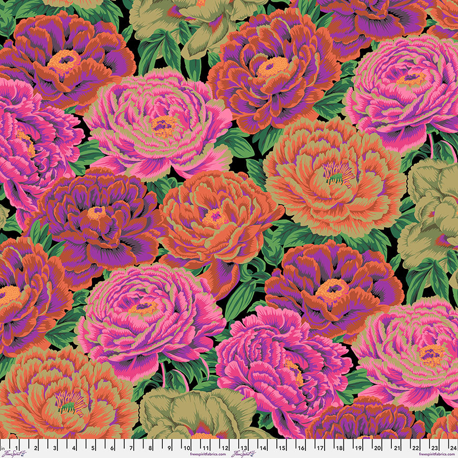 FreeSpirit - Kaffe Fassett Collective August 2025 - Tibetan Peony - Red - PWPJ136.Red - Sold by the Half Yard