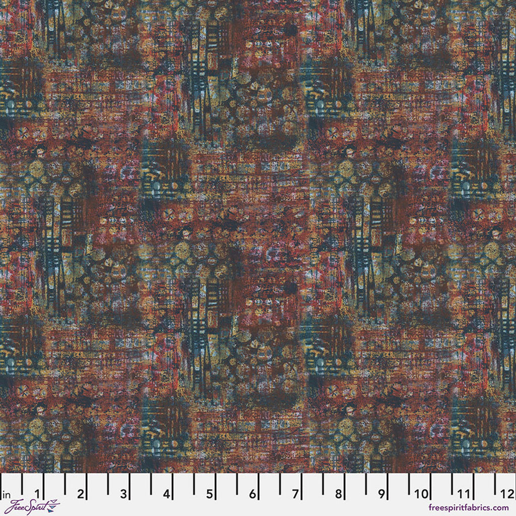 FreeSpirit Fabrics - On Your Mark - Contours - Wine - PWSE039.WINE - Sold by the Half Yard
