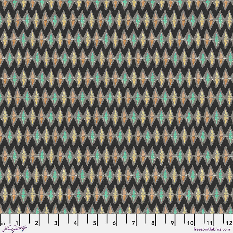 FreeSpirit Fabrics - On Your Mark - Zigzag - Night  - PWSE041.NIGHT - Sold by the Half Yard