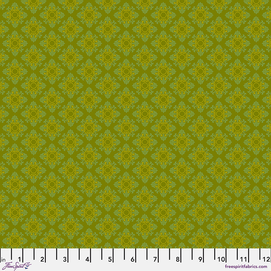 FreeSpirit Fabrics - Vintage Cloth - Moss - Vondel - PWSK084.VONDEL - Sold by the Half Yard