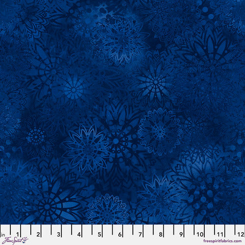 FreeSpirit Fabrics - Textures - Medallions-Navy - PWSP016.Navy - Sold by the Half Yard