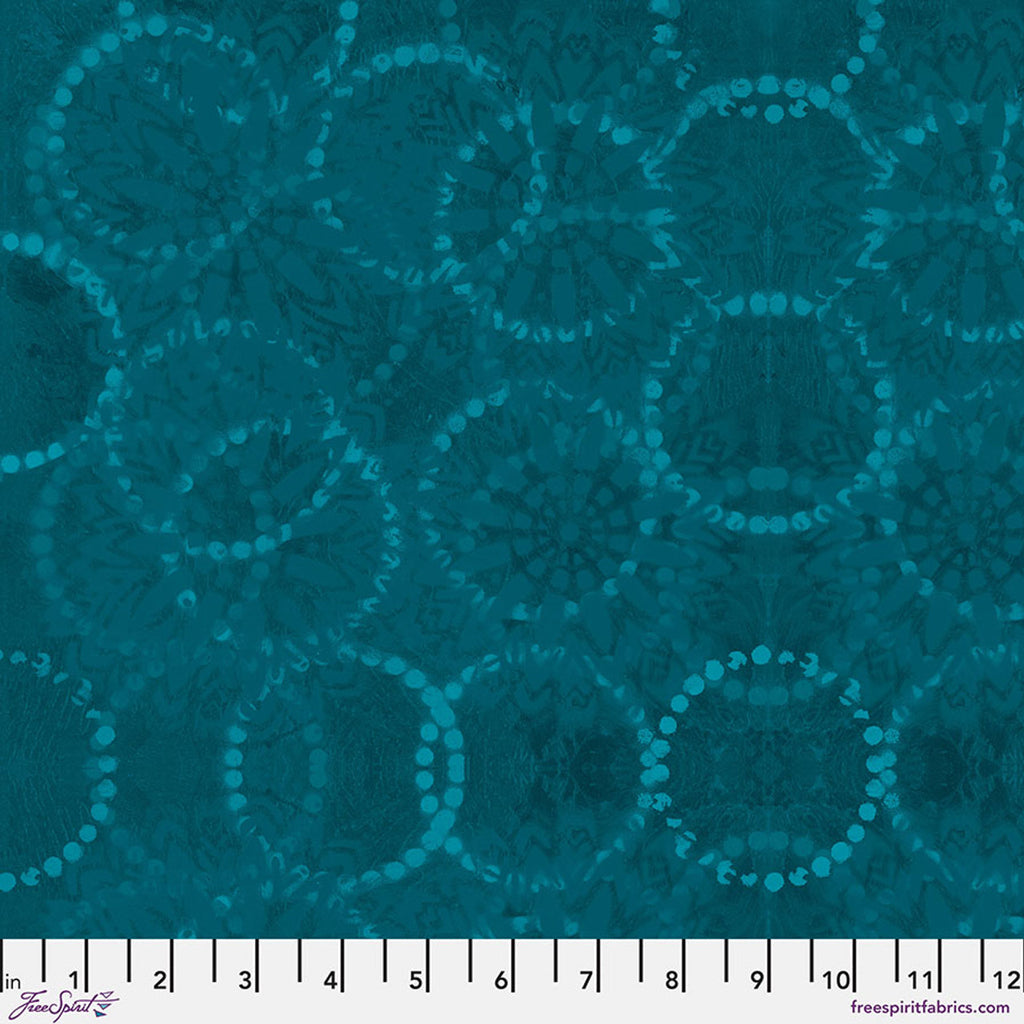 FreeSpirit Fabrics - Textures 2 - Rings - Dark Teal - PWSP094.DKTEAL - Sold by the Half Yard