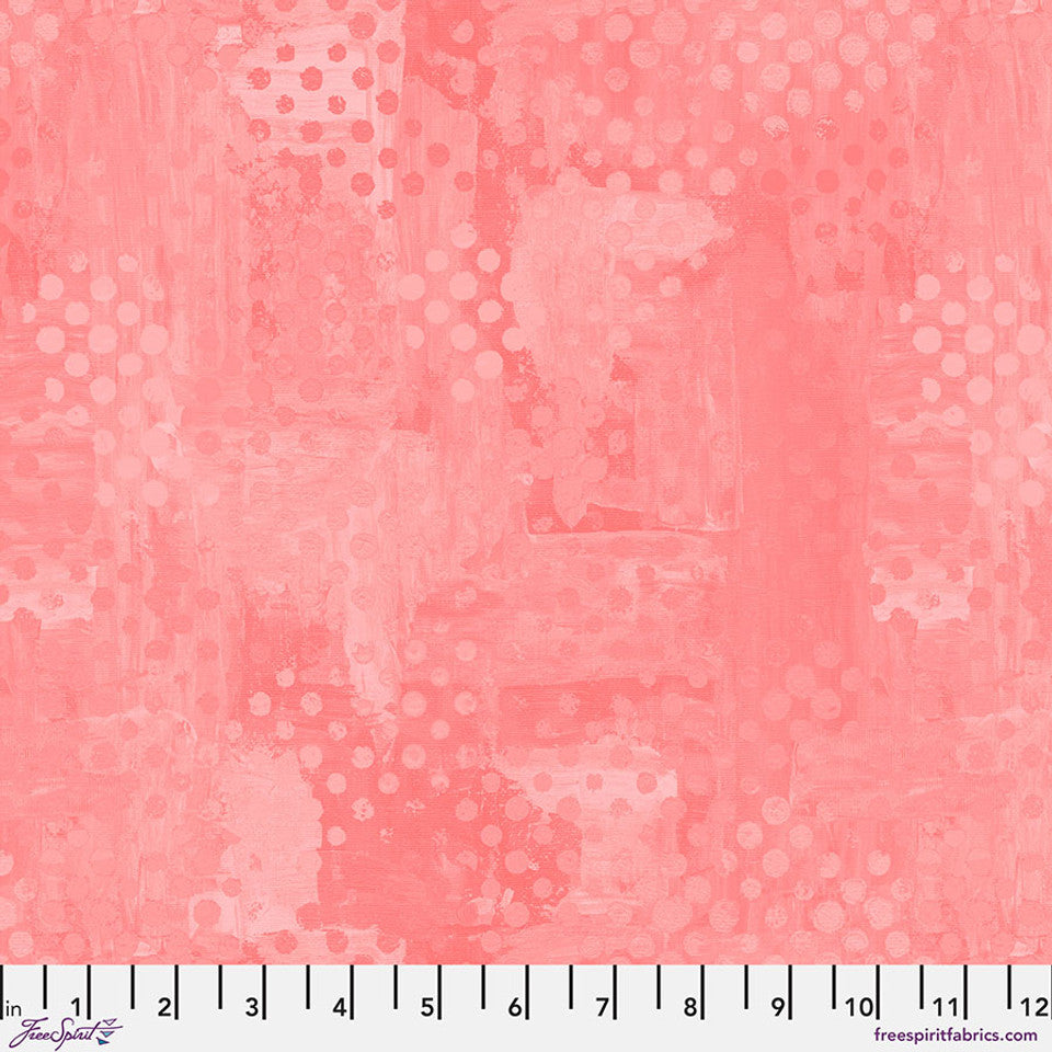 FreeSpirit Fabrics - Textures 2 - Freckles - Coral - PWSP097.CORAL - Sold by the Half Yard
