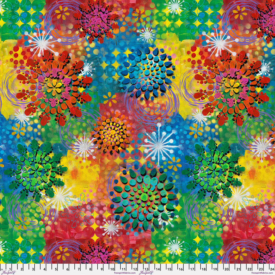 FreeSpirit Fabrics - Dragonfly Dance - Dazzle - Multi - PWSP109.MULTI - Sold by the Half Yard