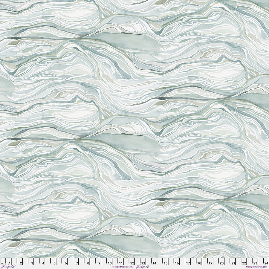 Large Steady Hand - Misty || Brushstrokes by Shell Rummel for FreeSpiri Fabrics (Sold by the Half Yard)