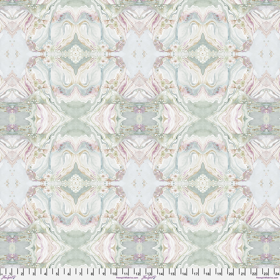 Underwater Reflections - Multi || Brushstrokes by Shell Rummel for FreeSpiri Fabrics (Sold by the Half Yard)