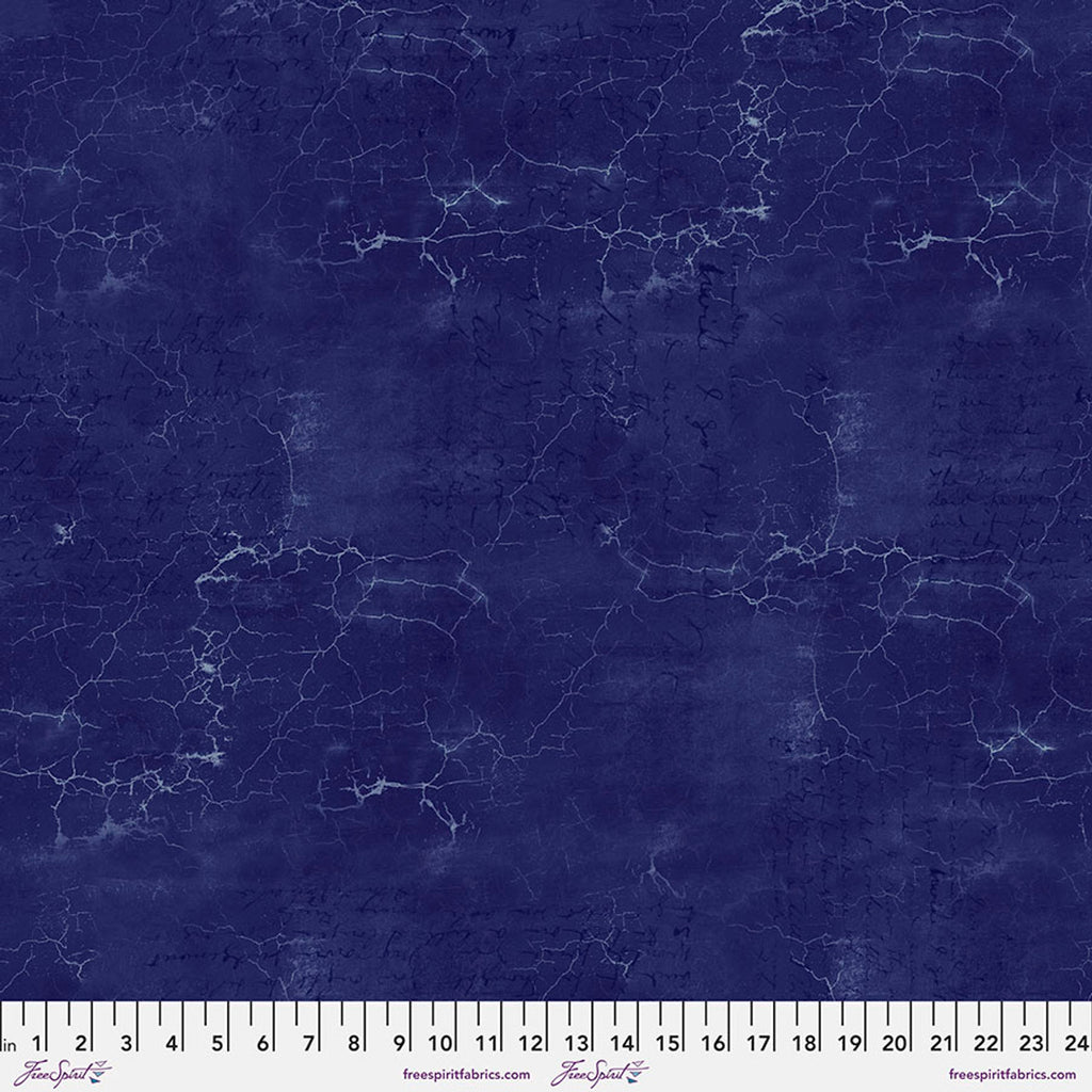 Tim Holtz Abandoned Cracked Shadow - Lapis - PWTH128.LAPIS - Sold by the Half Yard
