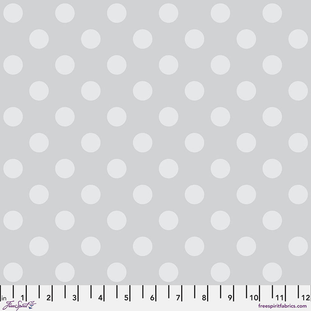 Pre-Order - FreeSpirit Fabrics - True Colors Graywork - Pom Pom - Fog - PWTP118.FOG - Sold by the Half Yard