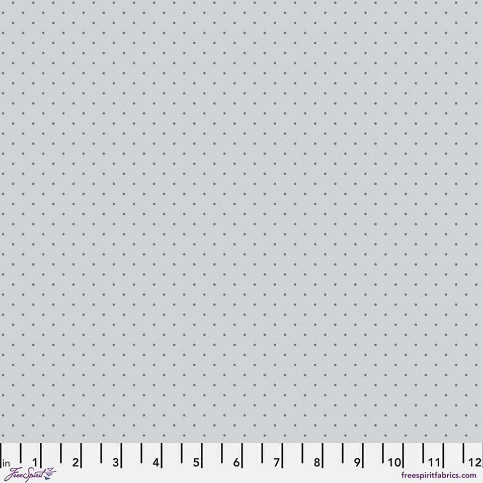 Pre-Order - FreeSpirit Fabrics - True Colors Graywork - Tiny Dots - Fog - PWTP185.FOG - Sold by the Half Yard
