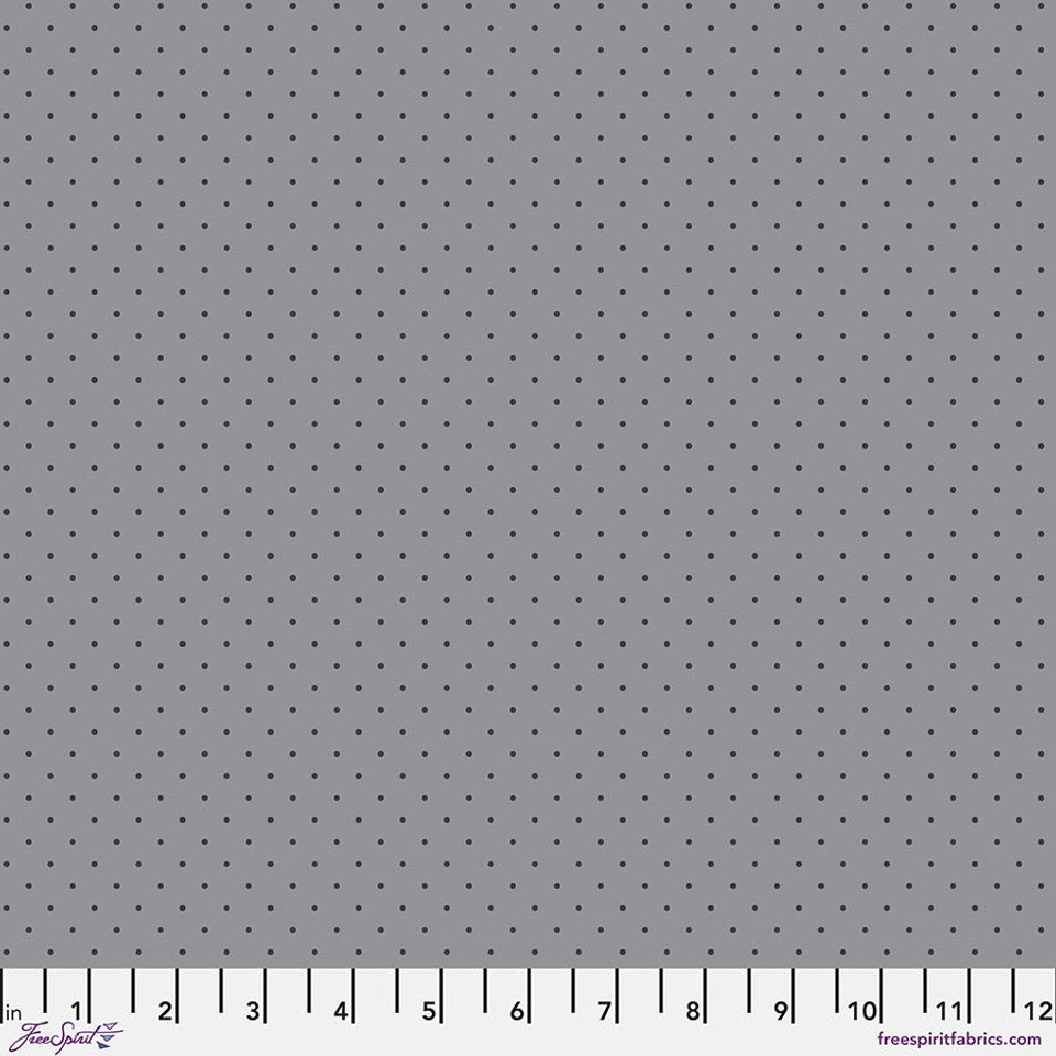 Pre-Order - FreeSpirit Fabrics - True Colors Graywork - Tiny Dots - Shadow - PWTP185.SHADOW - Sold by the Half Yard