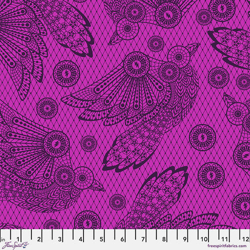 Free Spirit Fabrics: Nightshade (Déjà Vu) - Raven Lace Oleander