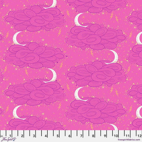 FreeSpirit Fabrics - Tula Pink - Nightshade (Déjà Vu) - Storm Clouds Oleander - Sold by the Yard