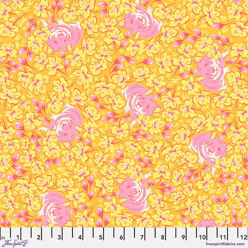 FreeSpirit Fabrics: Besties Tula Pink - Chubby Cheeks Buttercup