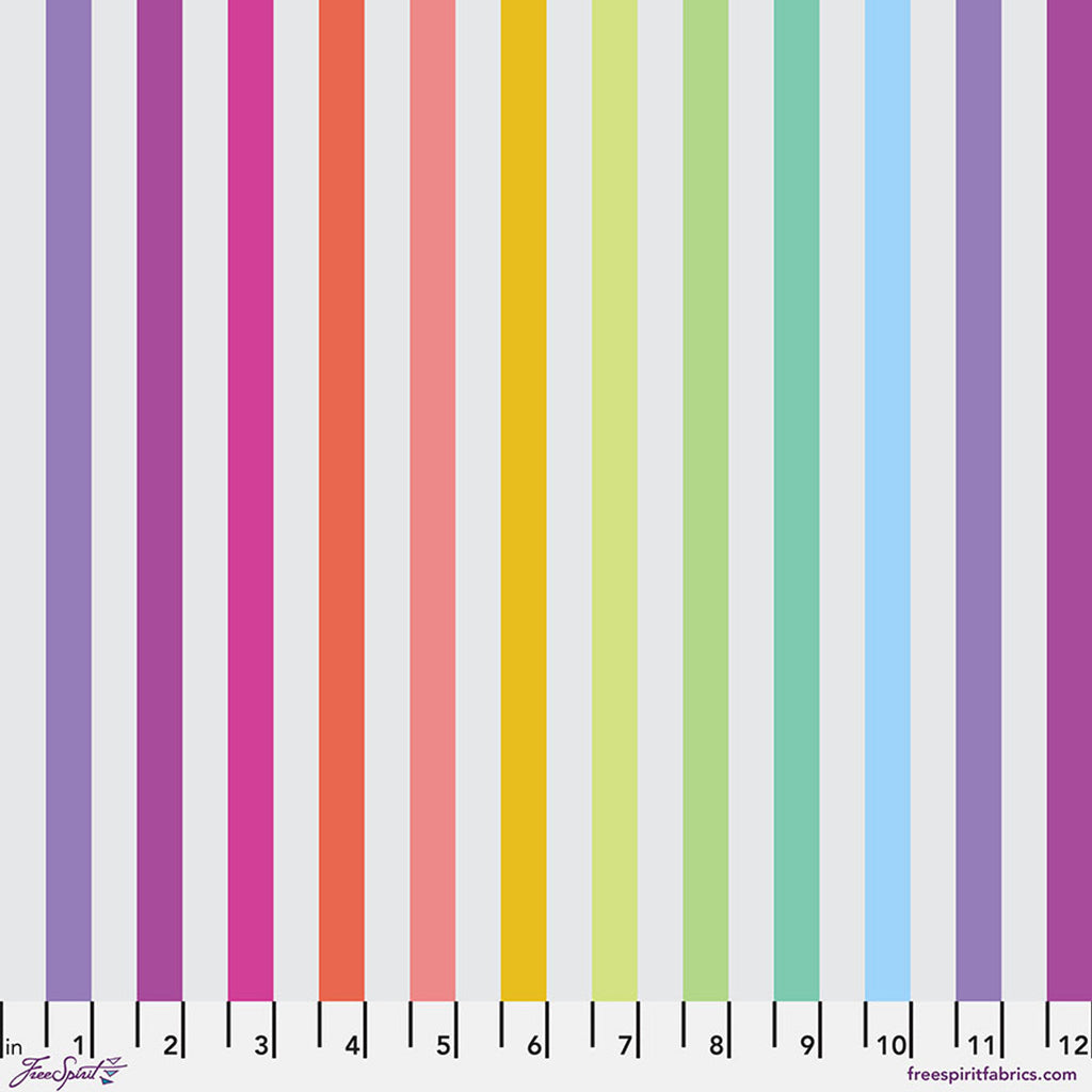Pre-Order - FreeSpirit Fabrics - True Colors Graywork - Disco Stripe - Whisper - PWTP231.WHISPER - Sold by the Half Yard