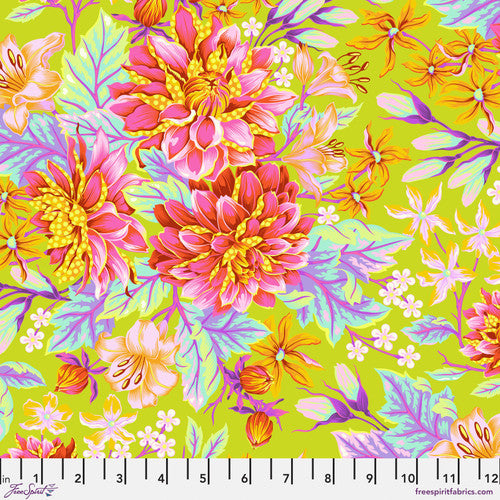 FreeSpirit Fabrics - Tula Pink - Untamed - Hello Dahlia - Moonbeam - PWTP234.MOONBEAM - Sold by the Half Yard