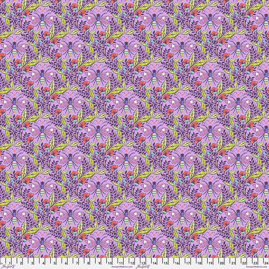 FreeSpirit Fabrics - Full Moon Forest II - Shake Your Honey Maker - Blossom - PWTP248.BLOSSOM - Sold by the Half Yard