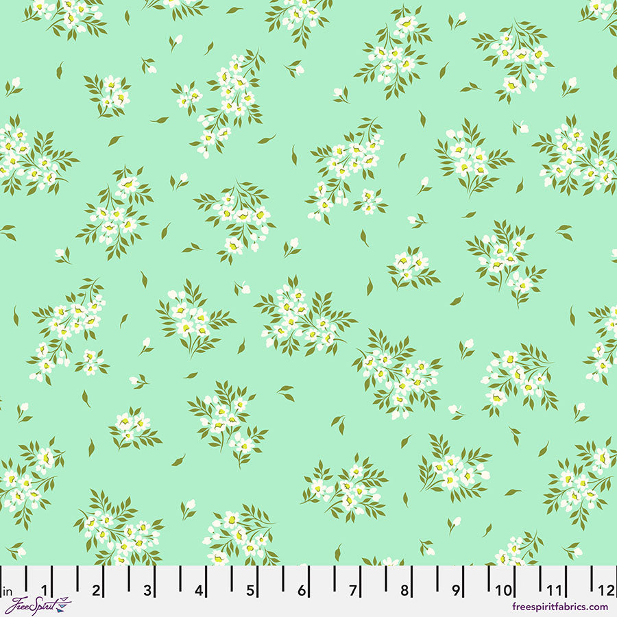 FreeSpirit Fabrics - True Colors 2025 - What a Ditz - Spearmint  - PWTP253.SPEARMINT - Sold by the Half Yard