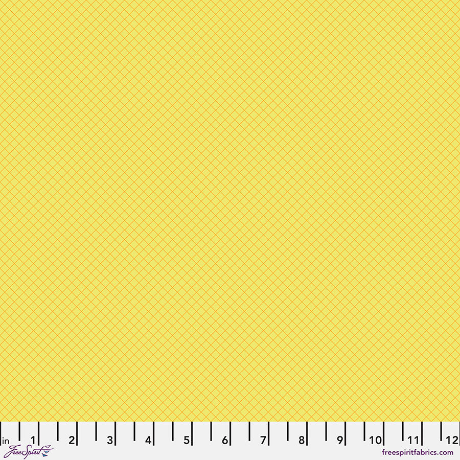 FreeSpirit Fabrics - True Colors 2025 - On the Grid - Highlighter  - PWTP255.HIGHLIGHTER - Sold by the Half Yard