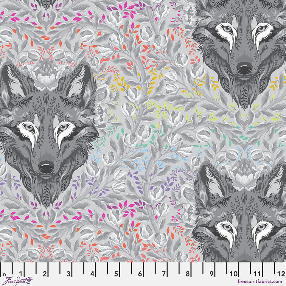 Pre-Order - FreeSpirit Fabrics - Graywork - Wolf of Pink Street - Fog -  PWTP256.FOG - Sold by the Half Yard