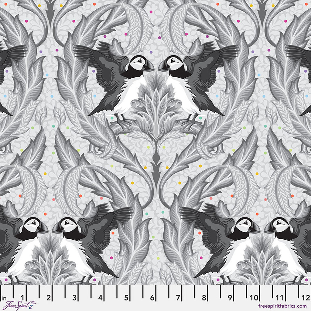 Pre-Order - FreeSpirit Fabrics - Graywork - Huffin & Puffin - Whisper - PWTP260.WHISPER - Sold by the Half Yard
