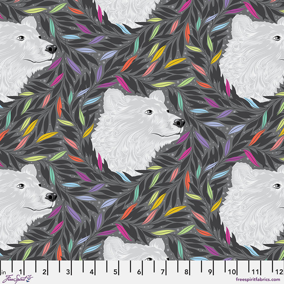 Pre-Order - FreeSpirit Fabrics - Graywork - Just Bearly - Carbon - PWTP261.CARBON - Sold by the Half Yard