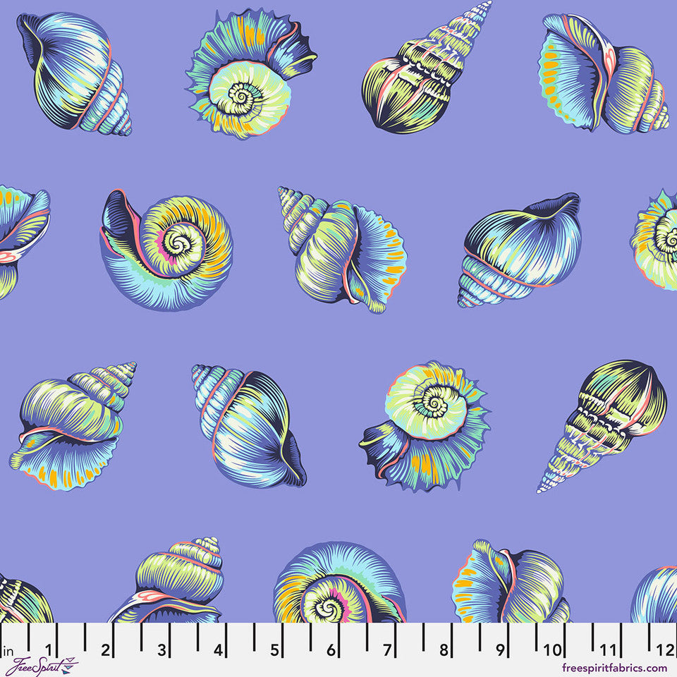 Pre-Order - FreeSpirit Fabrics - Floral Reef - Lil Shelly - Marine  - PWTP266.MARINE - Sold by the Half Yard