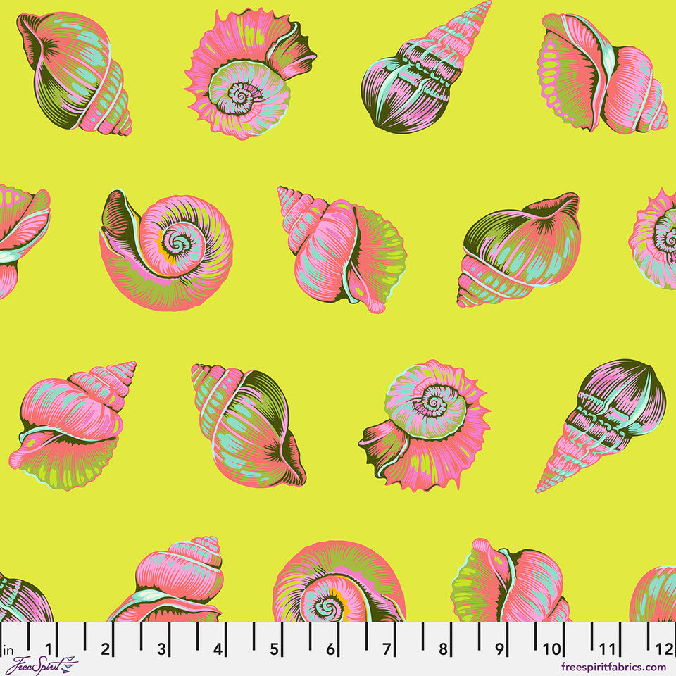 Pre-Order - FreeSpirit Fabrics - Floral Reef - Lil Shelly - Seagrass - PWTP266.SEAGRASS - Sold by the Half Yard